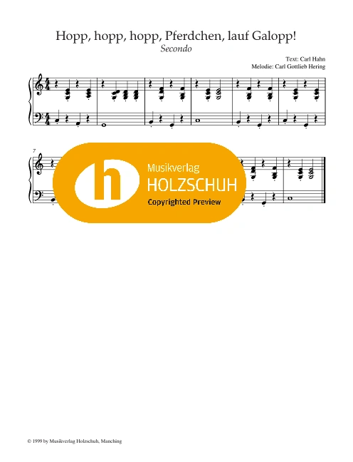 Hopp, hopp, hopp, Pferdchen, lauf Galopp!